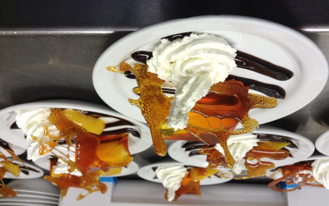 Chef Richard creates beautiful pudding