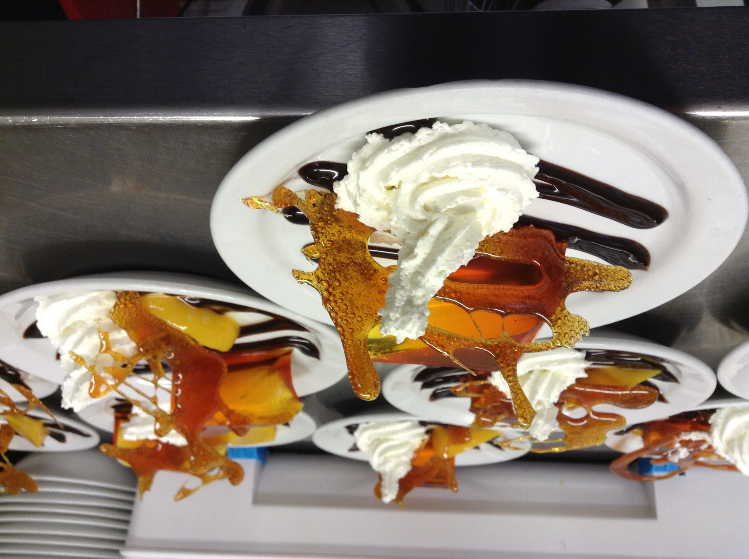 Chef Richard creates beautiful pudding