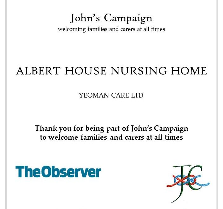 Albert House joins John’s Campaign